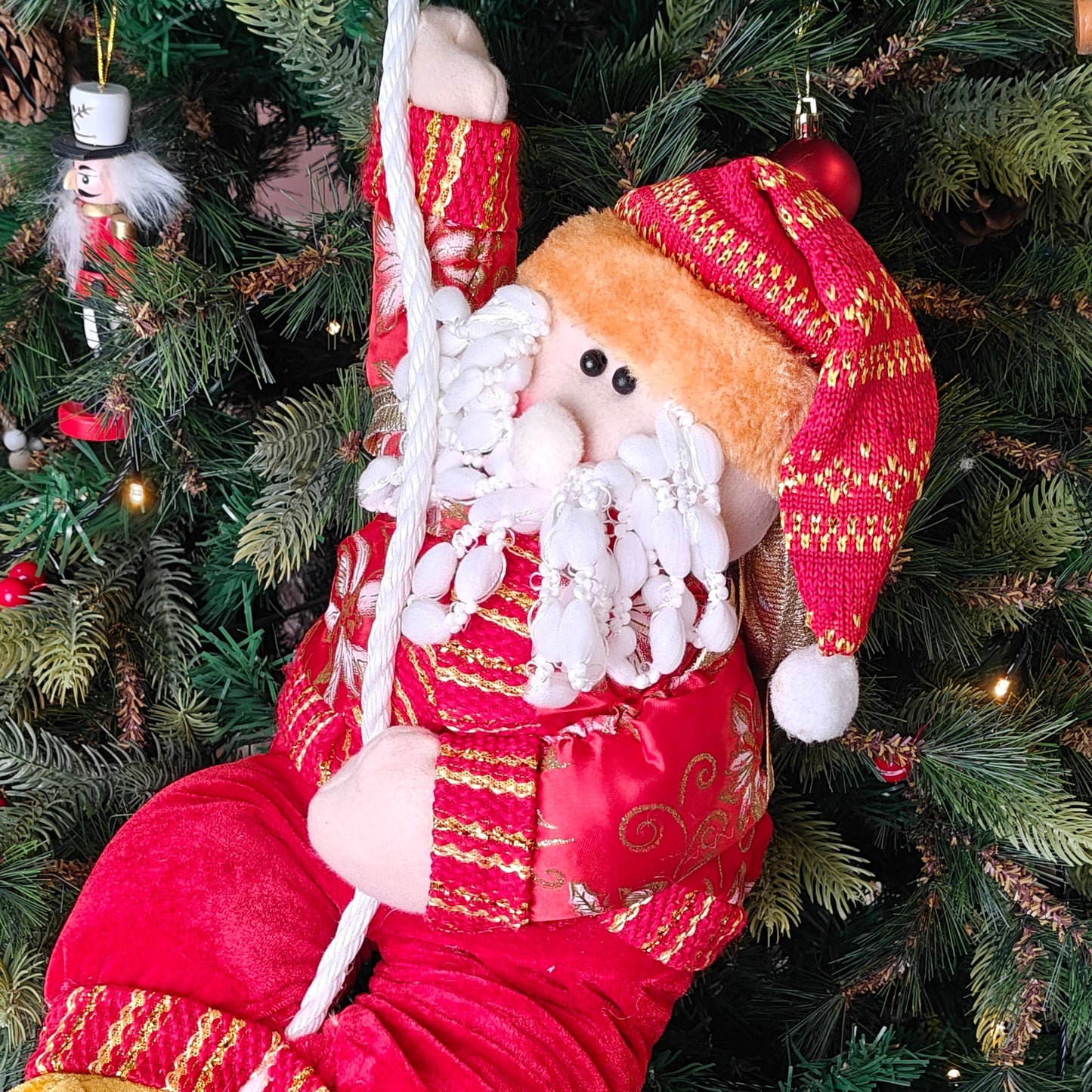 Golden Thread Santa on a Tree