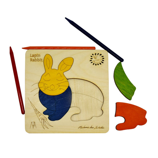 Lapin Rabbit Learning Puzzle | Matching Skill Toy for Kids