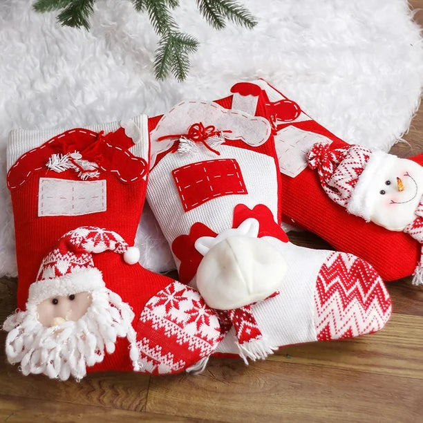 Nordic Knit Stocking - Santa