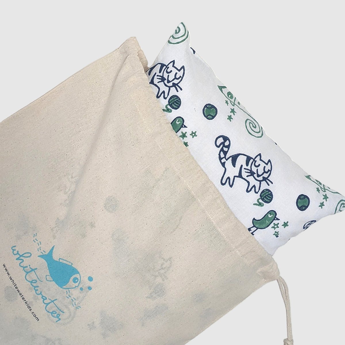 Kapok Filled Organic Cotton Billi Print Pillow