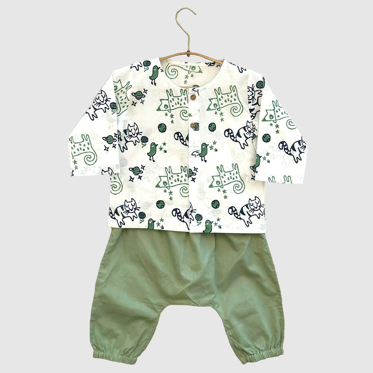 Organic Cotton Unisex Billi Print Kurta Set