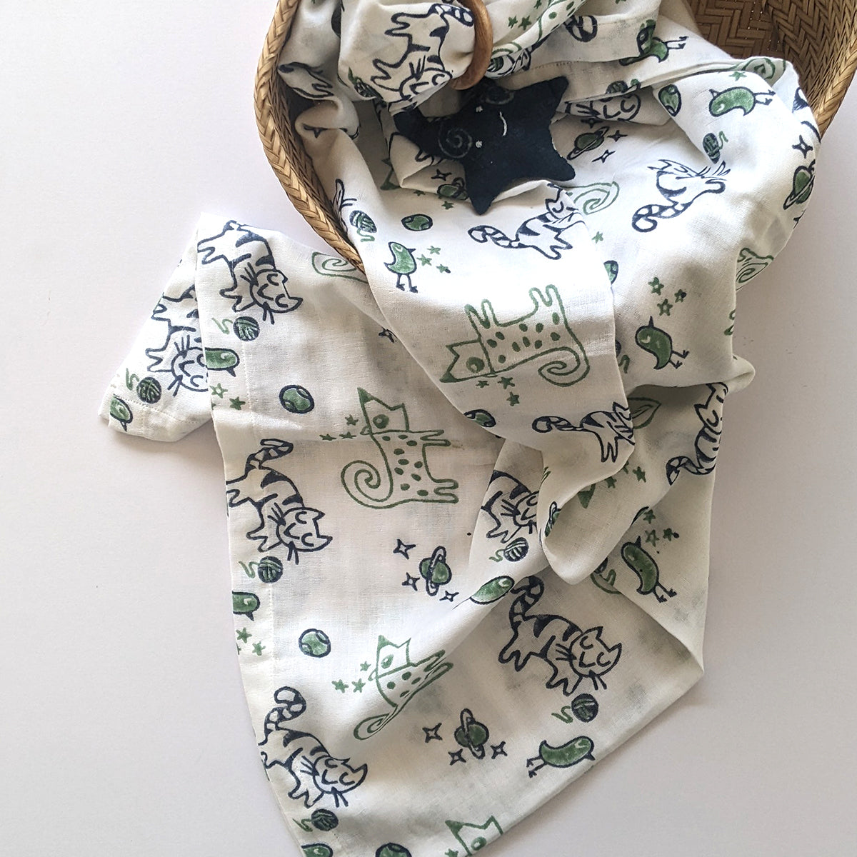 Organic Cotton Unisex Billi Print Swaddle/Muslin Wrap