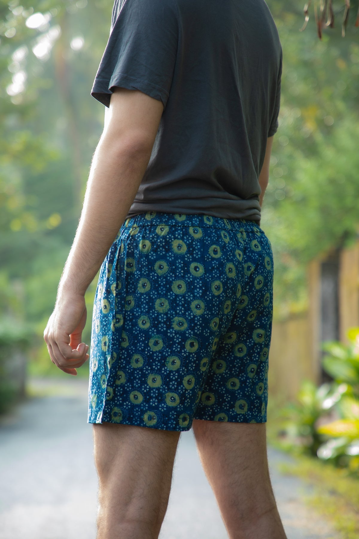 Unisex Organic Cotton Boxer Shorts | Block-printed Natural-dyed