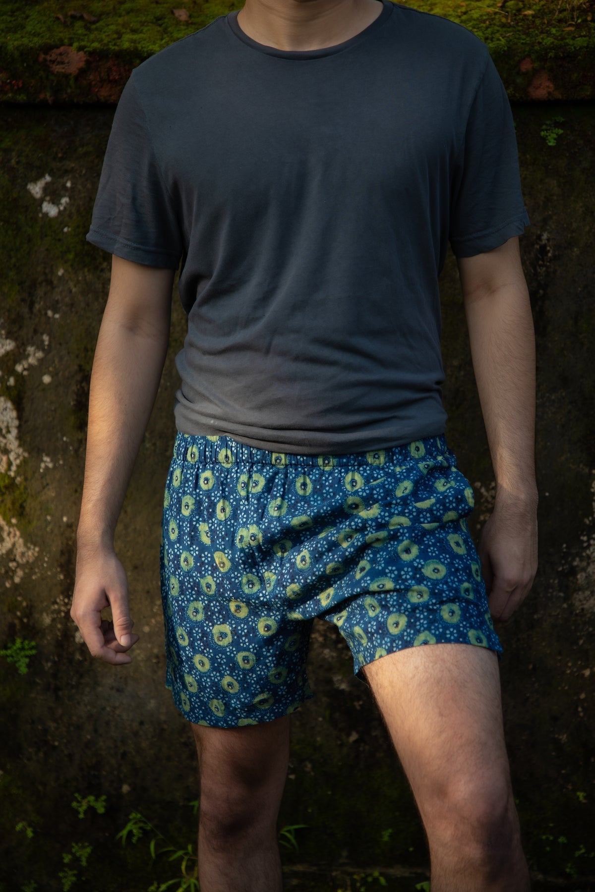 Unisex Organic Cotton Boxer Shorts | Block-printed Natural-dyed