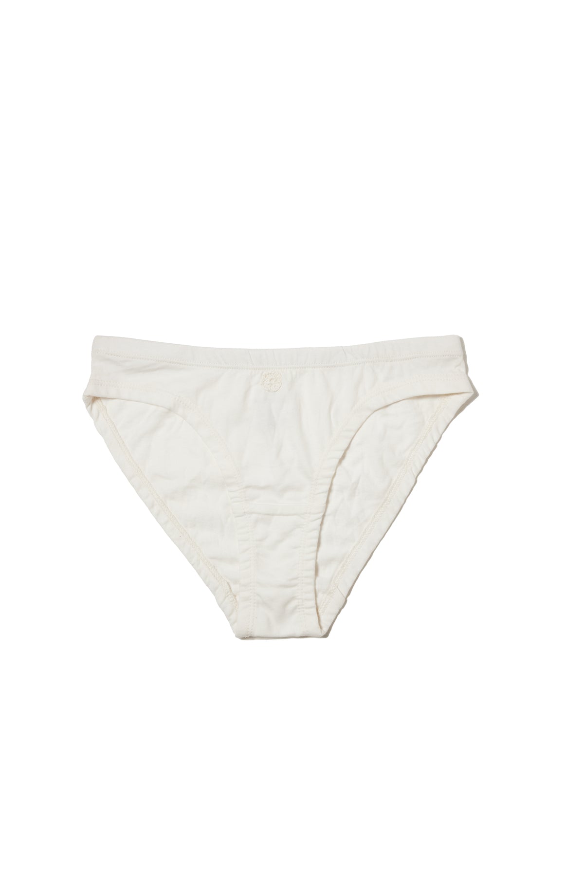 Women's Organic Cotton Panty Underwear | Bikini with Handmade Crochet Identifier