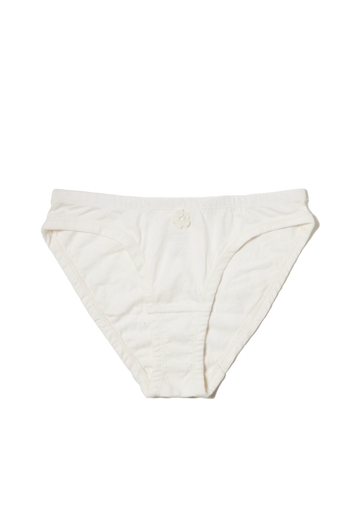 Women's Organic Cotton Panty Underwear | Bikini with Handmade Crochet Identifier