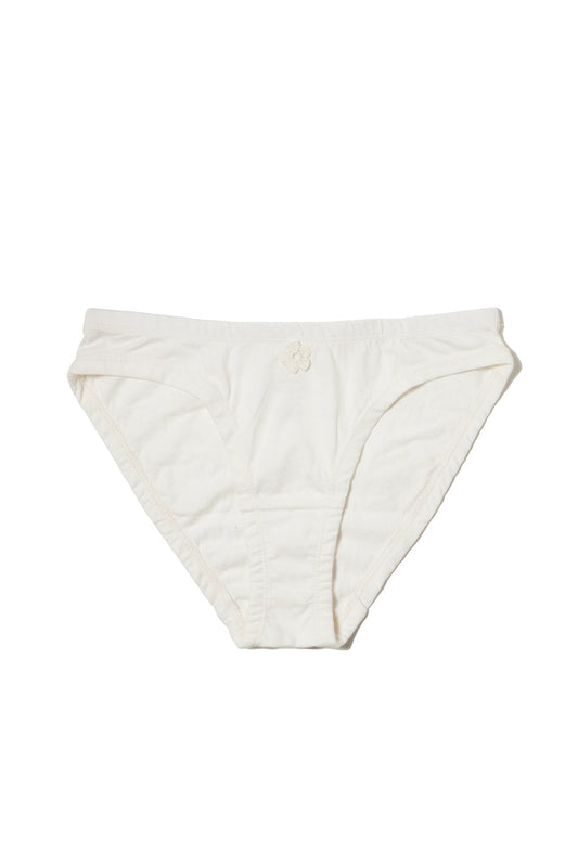 Women's Organic Cotton Panty Underwear | Bikini with Handmade Crochet Identifier