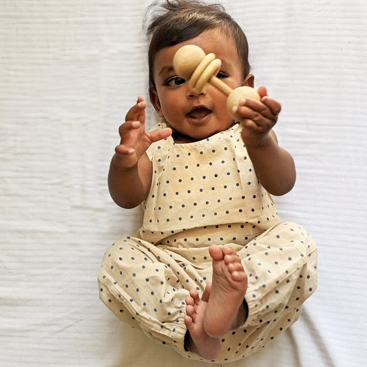 Organic Cotton Unisex Co-ord Set - Indigo Raidana Jhabla and Pajama Pants
