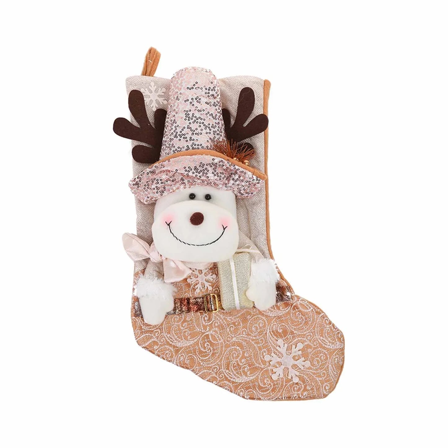 Blush & Gold Wonderland Stocking - Reindeer