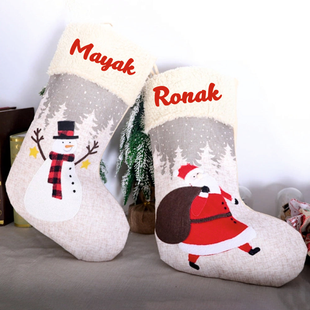 Frosty Forest Stocking - Santa