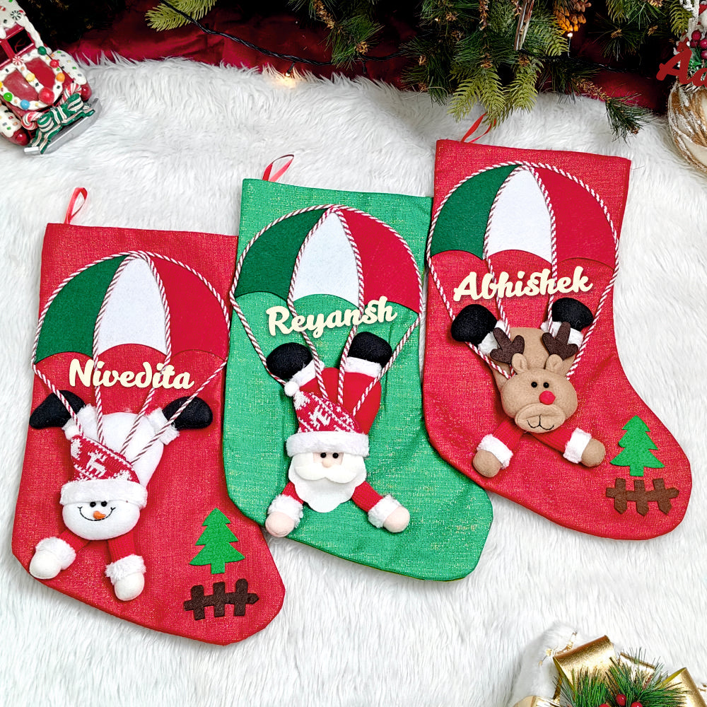 Parachute Crew Stocking - Santa