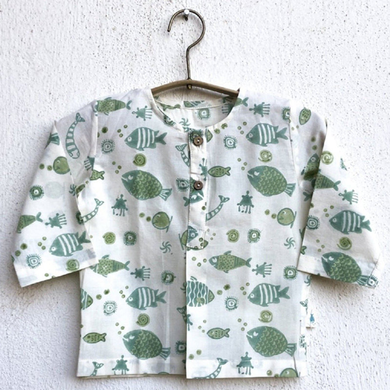 Organic Cotton Zoo Angarakha / Kimono Top, Apparel, Baby clothing, Infantwear, Newborn clothing. Organic Baby Clothing, Newborn Gift Set, sustainable baby, conscious clothing, baby kurta pajamas, baby angrakha, whitewater kids, newborn baby clothes,
