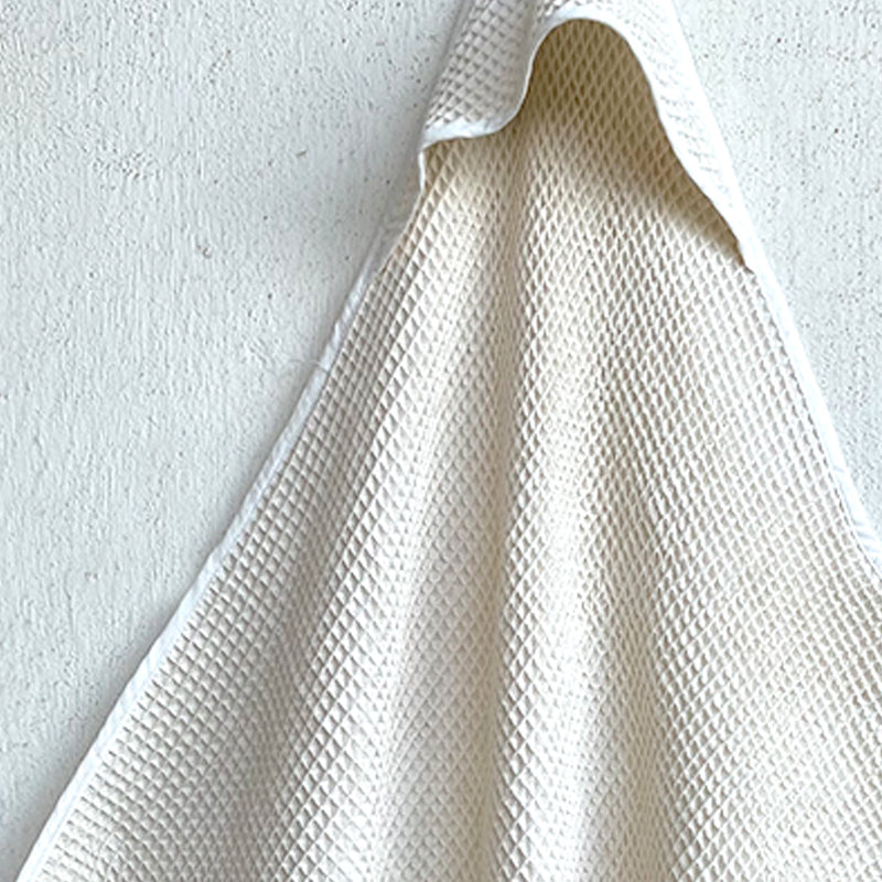 Essential Bag - Organic Handwoven Ivory Waffle Hooded Towel Set
