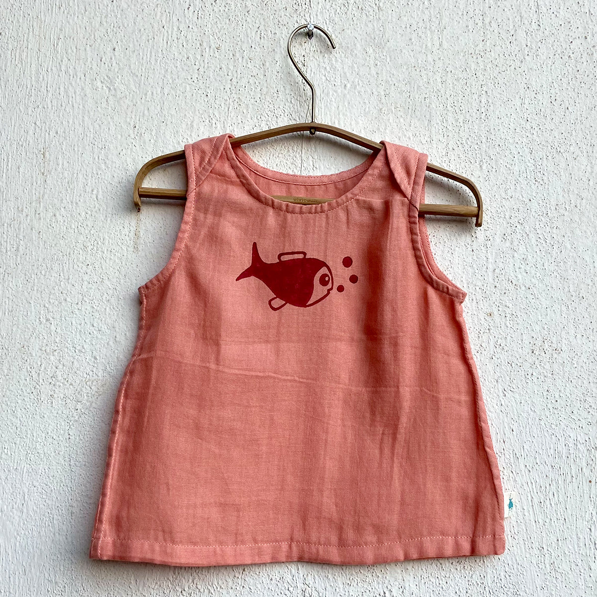 Organic Cotton Peach Koi Jhabla