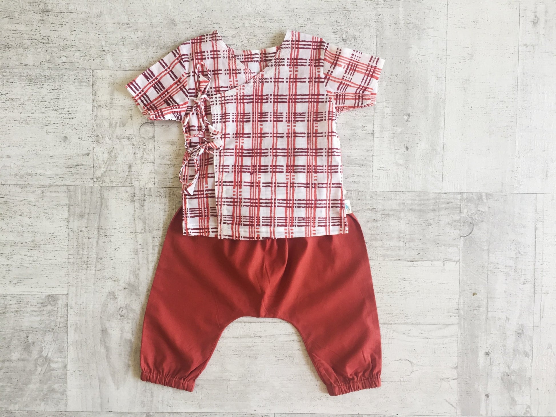 Organic Cotton Koi Red Pajama Pants.