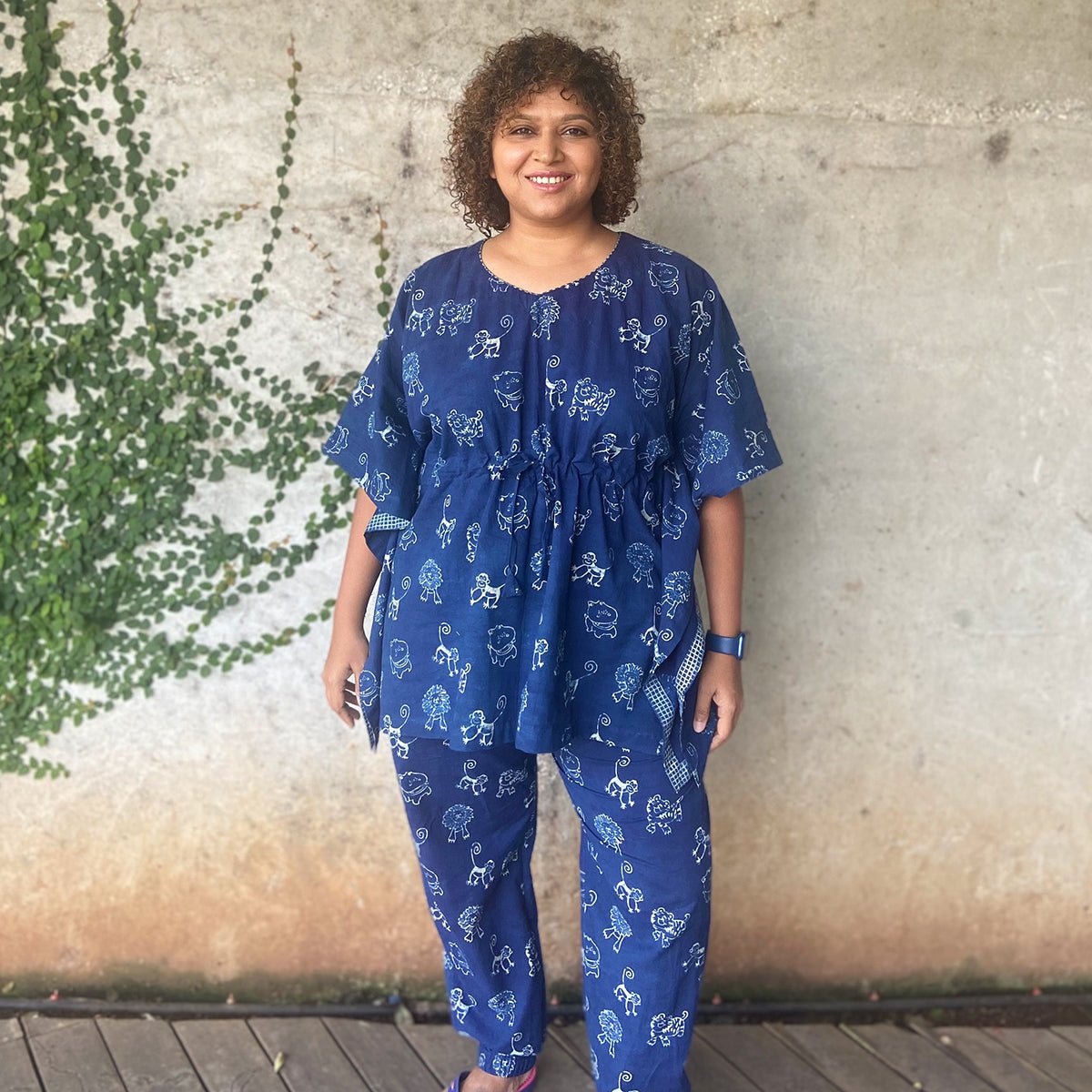 Organic Cotton Women Co-ord Kaftan Pant Set