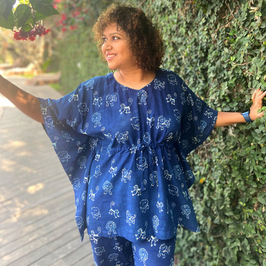 Organic Cotton Women Co-ord Kaftan Pant Set