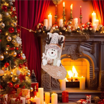 Blush & Gold Wonderland Stocking - Reindeer