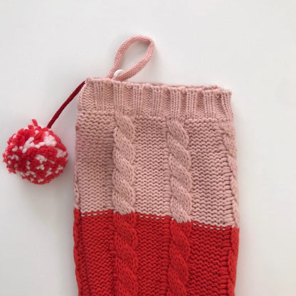 Candy Stripe Knit Stocking