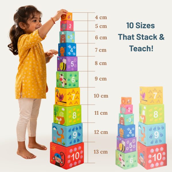 Montessori Cardboard Stacking & Nesting Blocks