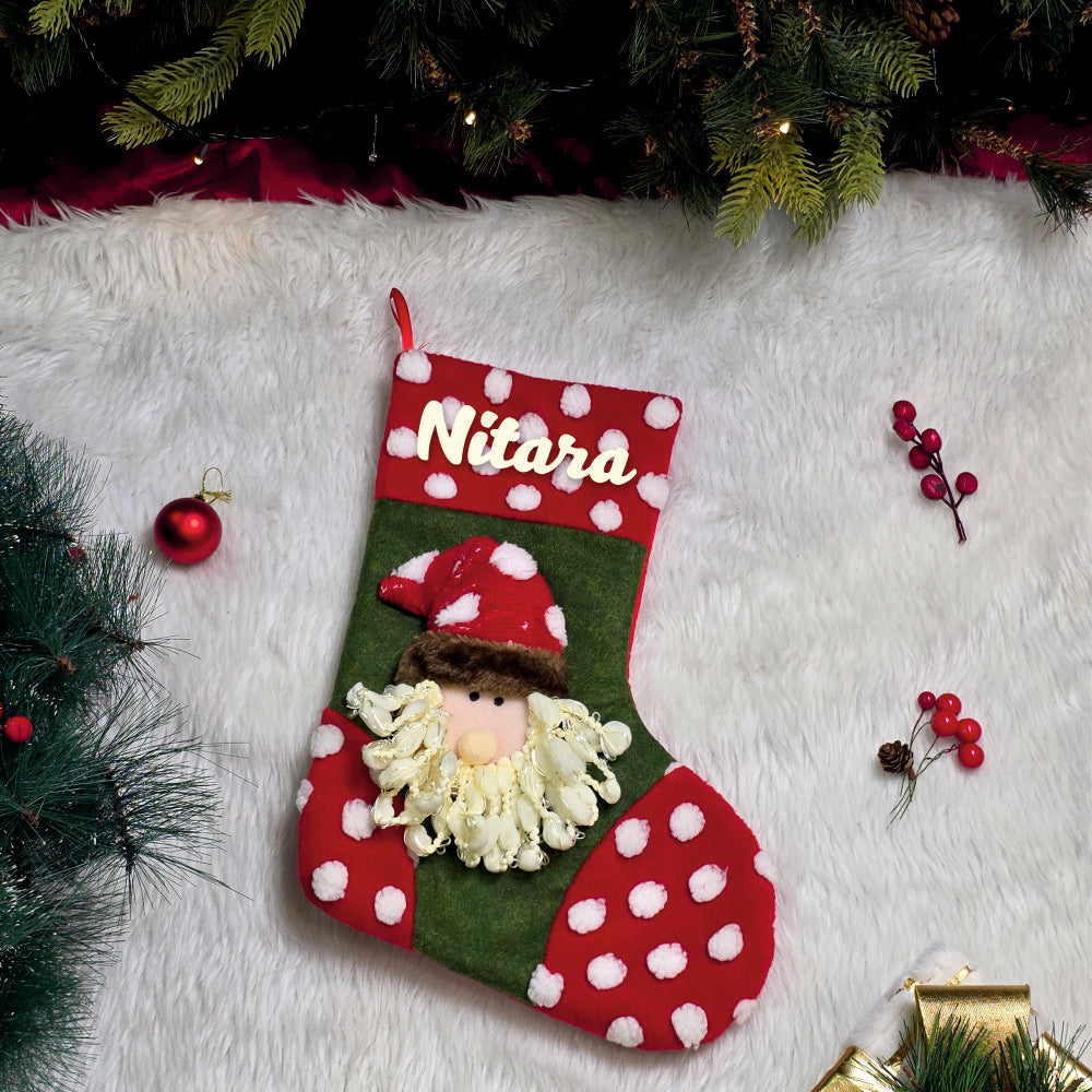 Polka Santa Stocking