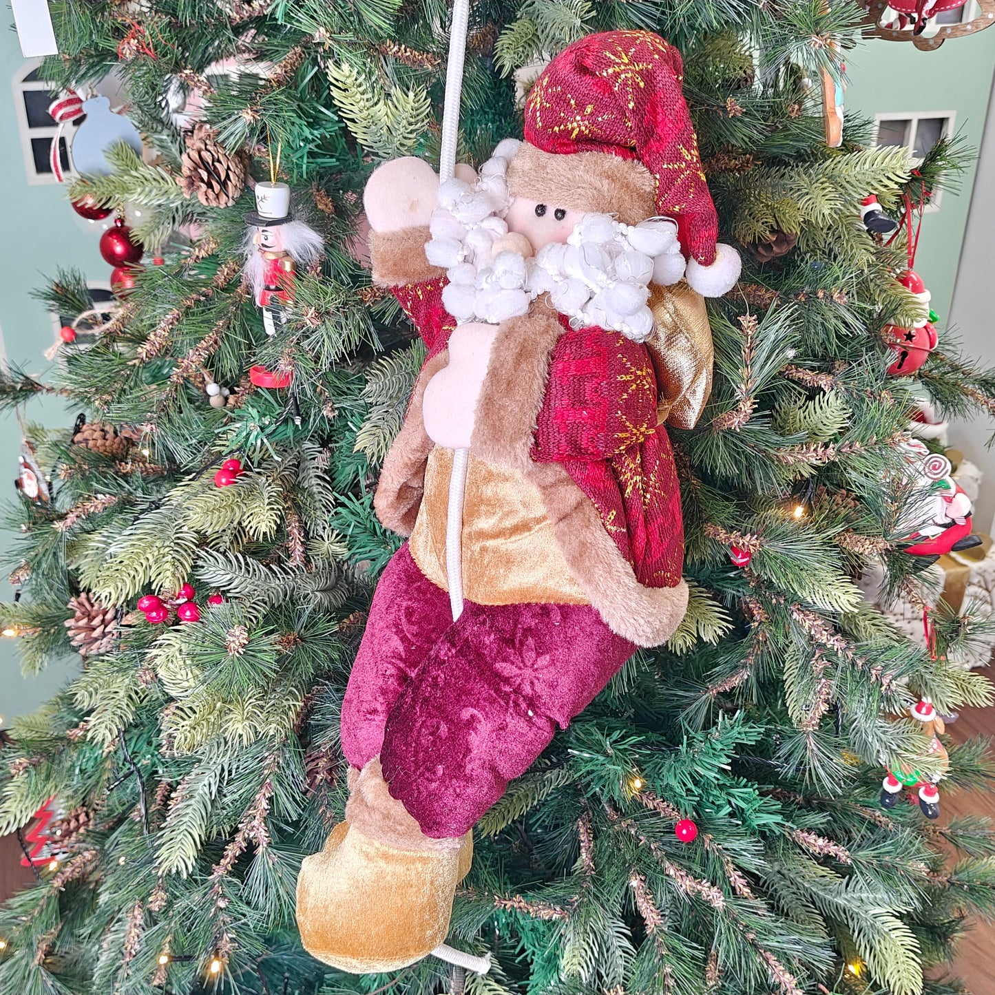Royal Velvet Santa on a Tree