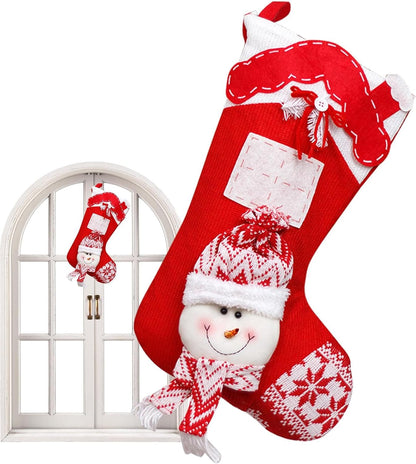 Nordic Knit Stocking - Snowman