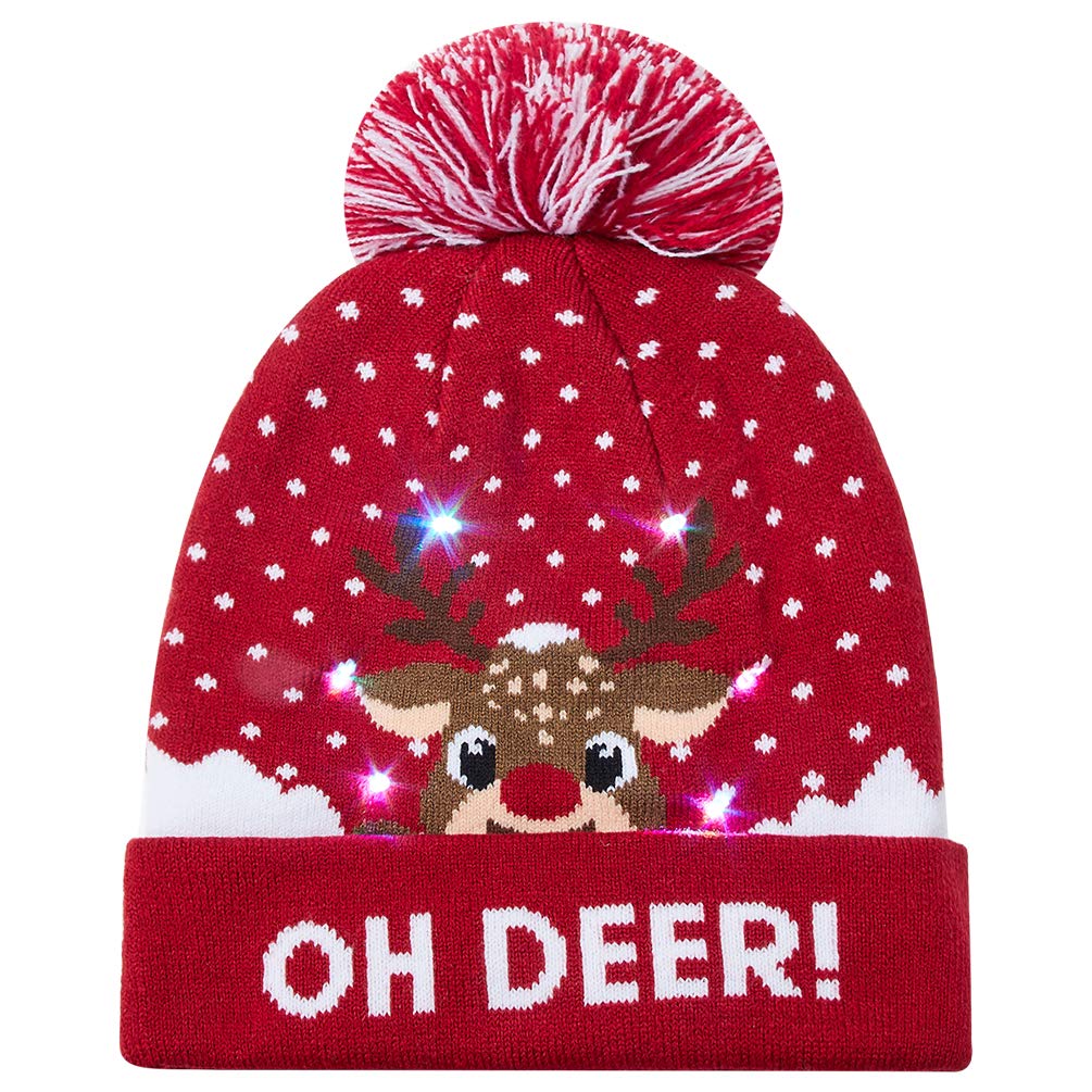 Oh Deer! Knit LED Beanie
