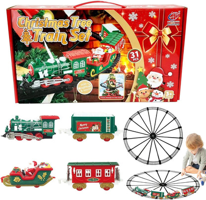 Santa’s Sound & Light train around the tree