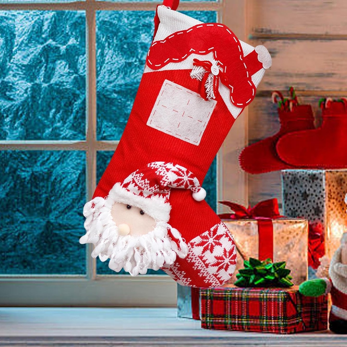 Nordic Knit Stocking - Santa