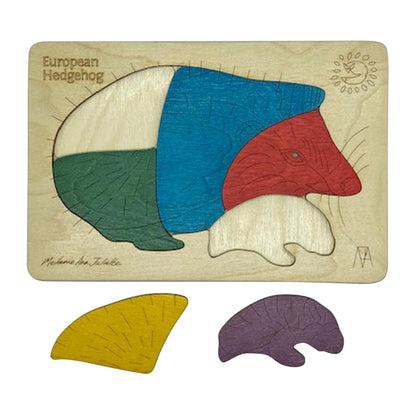 European Hedgehog Learning Puzzle | Animal Recognition Toy for Kids