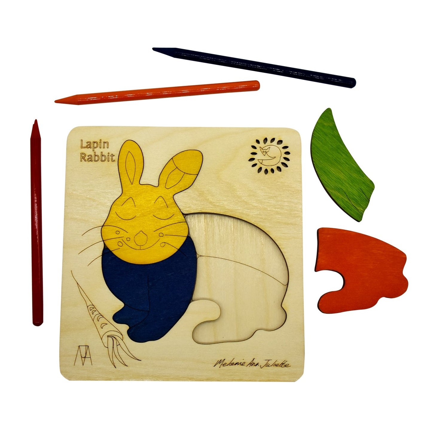 Lapin Rabbit Learning Puzzle | Matching Skill Toy for Kids