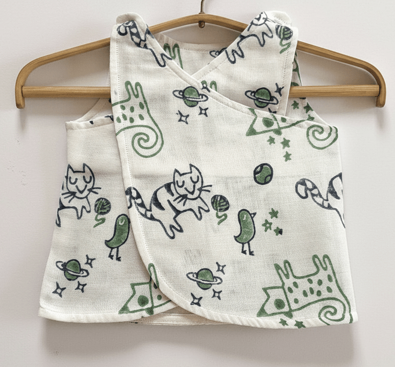 Organic Cotton Preemie Baby Jhabla Set