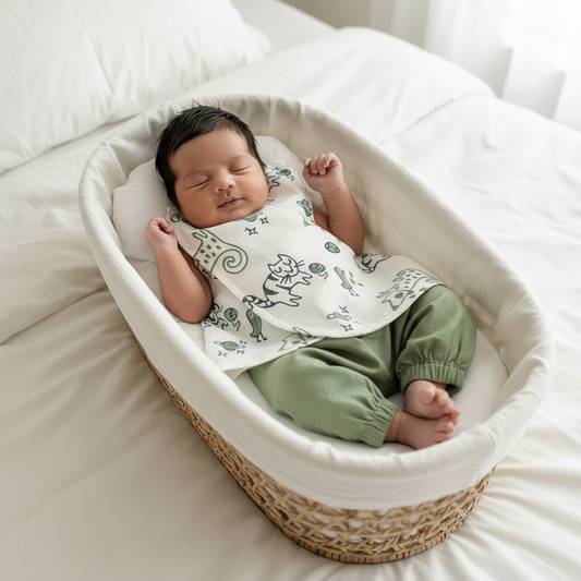 Organic Cotton Preemie Baby Jhabla Set