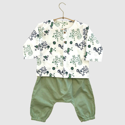 Organic Cotton Unisex Billi Print Kurta Set