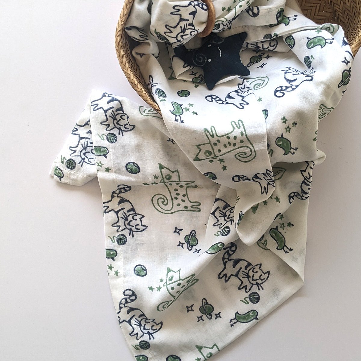 Organic Cotton Unisex Billi Print Swaddle/Muslin Wrap
