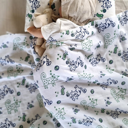 Organic Cotton Unisex Billi Print Swaddle/Muslin Wrap