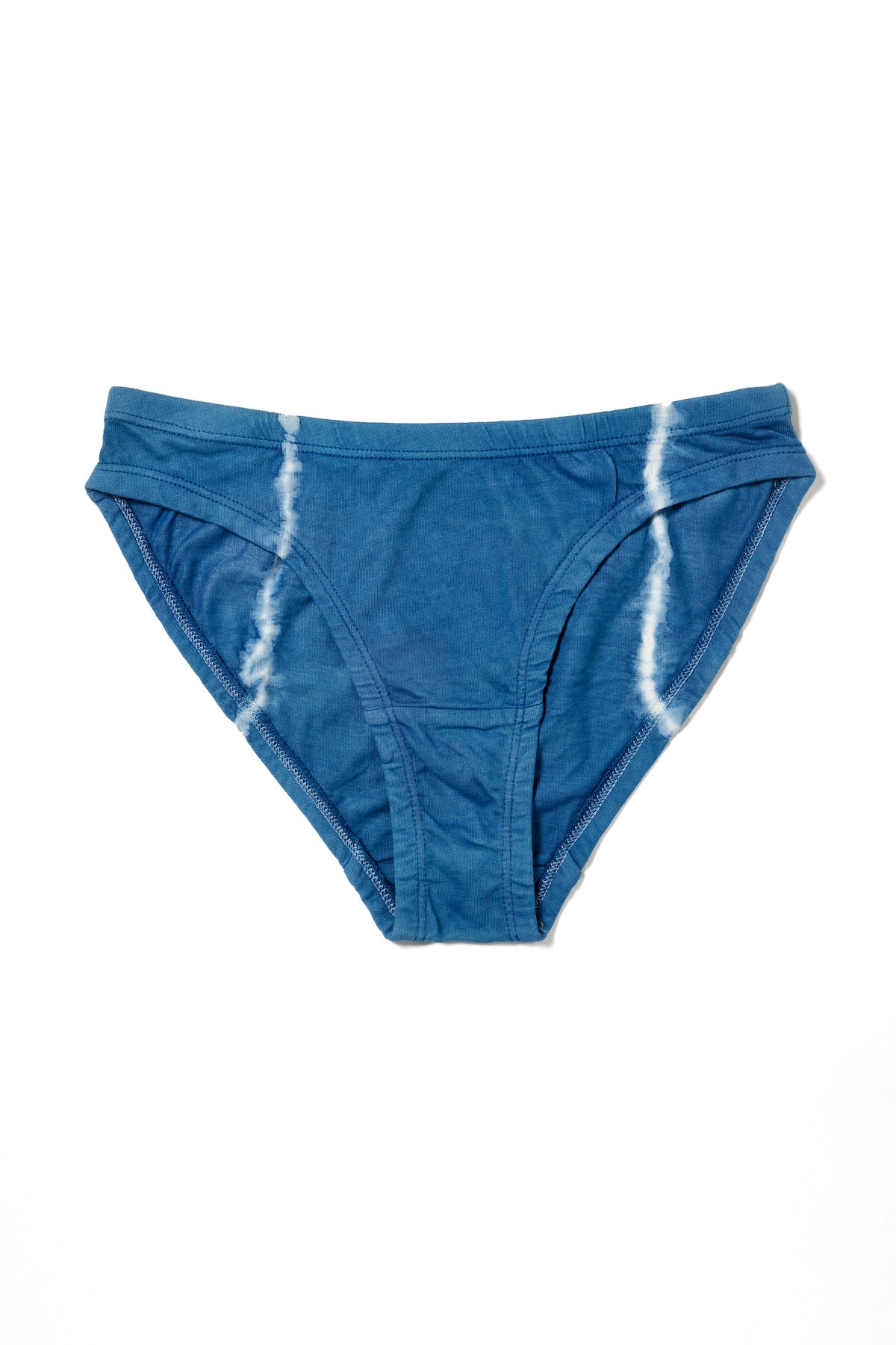 Women's Organic Cotton Natural Indigo Dyed Raindrops Bikini Underwear
