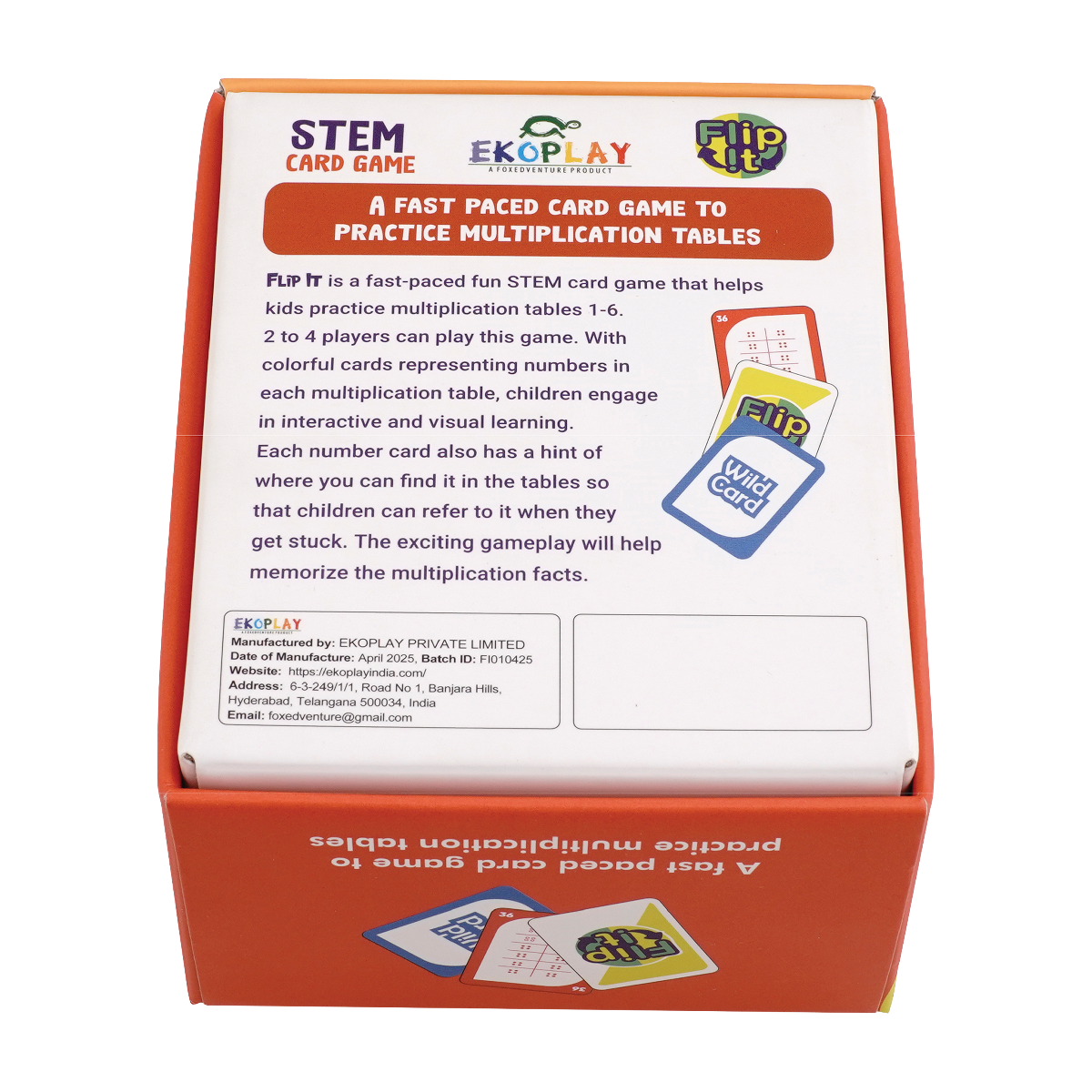 Ekoplay Flip It Multiplication STEM Card Game (Tables 1–6) | Reinforces Multiplication Tables Through Fun Play