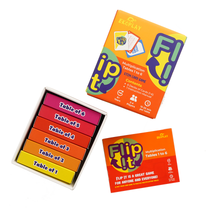 Ekoplay Flip It Multiplication STEM Card Game (Tables 1–6) | Reinforces Multiplication Tables Through Fun Play