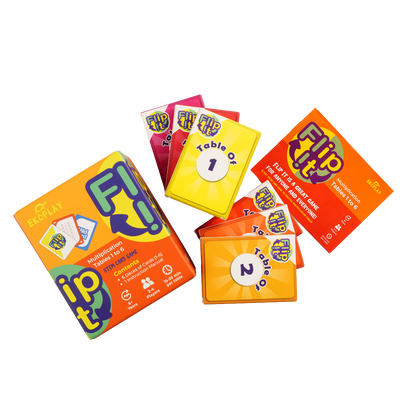 Ekoplay Flip It Multiplication STEM Card Game (Tables 1–6) | Reinforces Multiplication Tables Through Fun Play