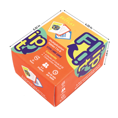Ekoplay Flip It Multiplication STEM Card Game (Tables 1–6) | Reinforces Multiplication Tables Through Fun Play