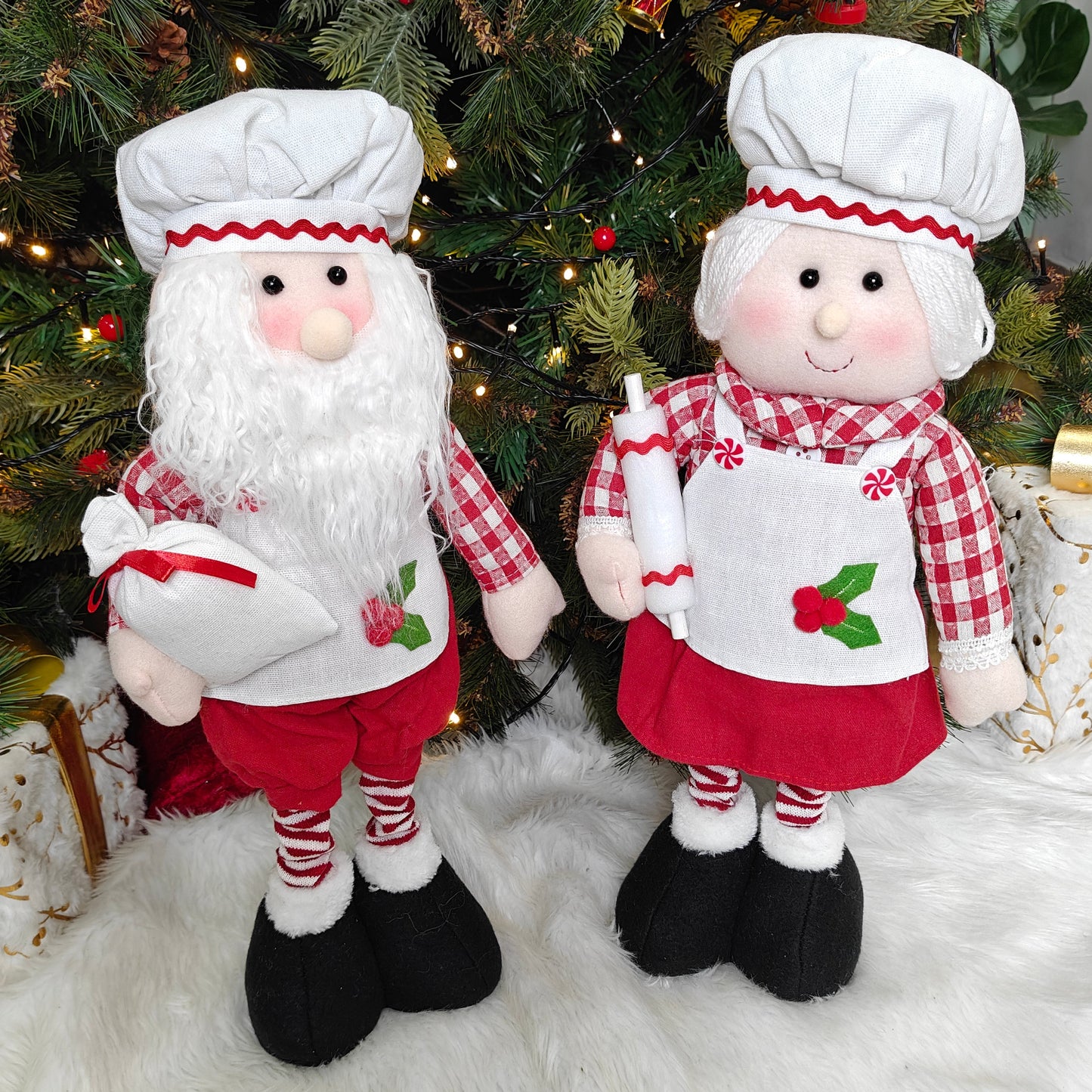 Santa & Mrs Claus The Baker Duo – Extendable Legs