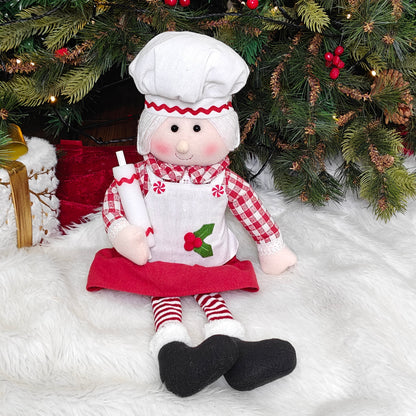 Mrs Claus Baking Beauty - Dangling Legs