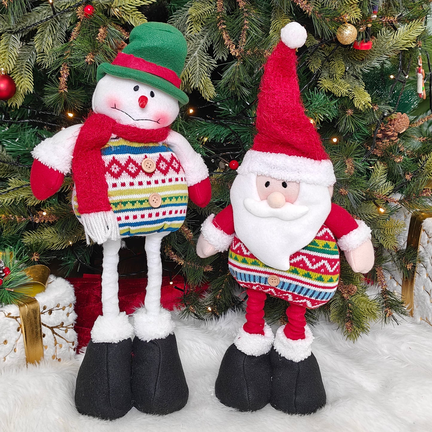 Cozy Knit Festive Duo -  Extendable Legs