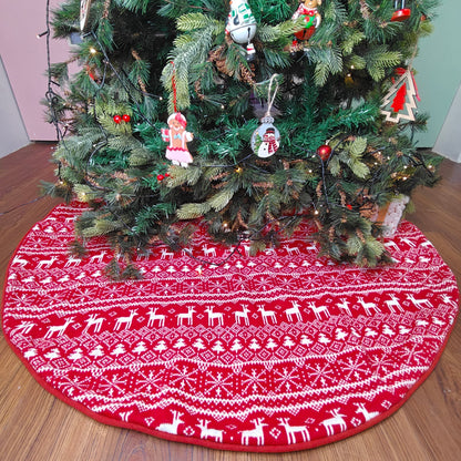 48" Tree Skirt - Nordic Reindeer Knit