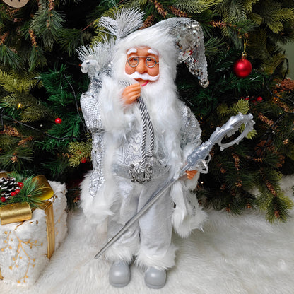 25" Silver Frost Santa