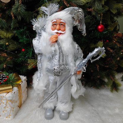 25" Silver Frost Santa