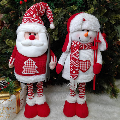 Nordic Holiday Skii Duo - Extendable Legs - Snowman