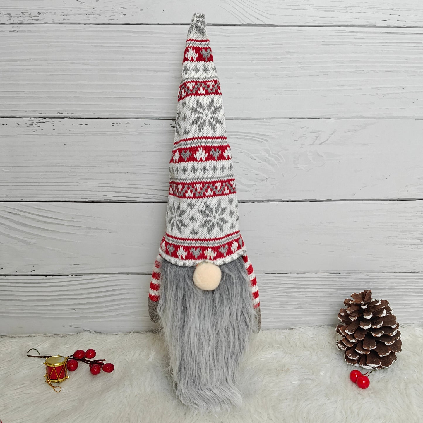 Nordic Knit Gnome Wine Bottle Covers - Set of 2
